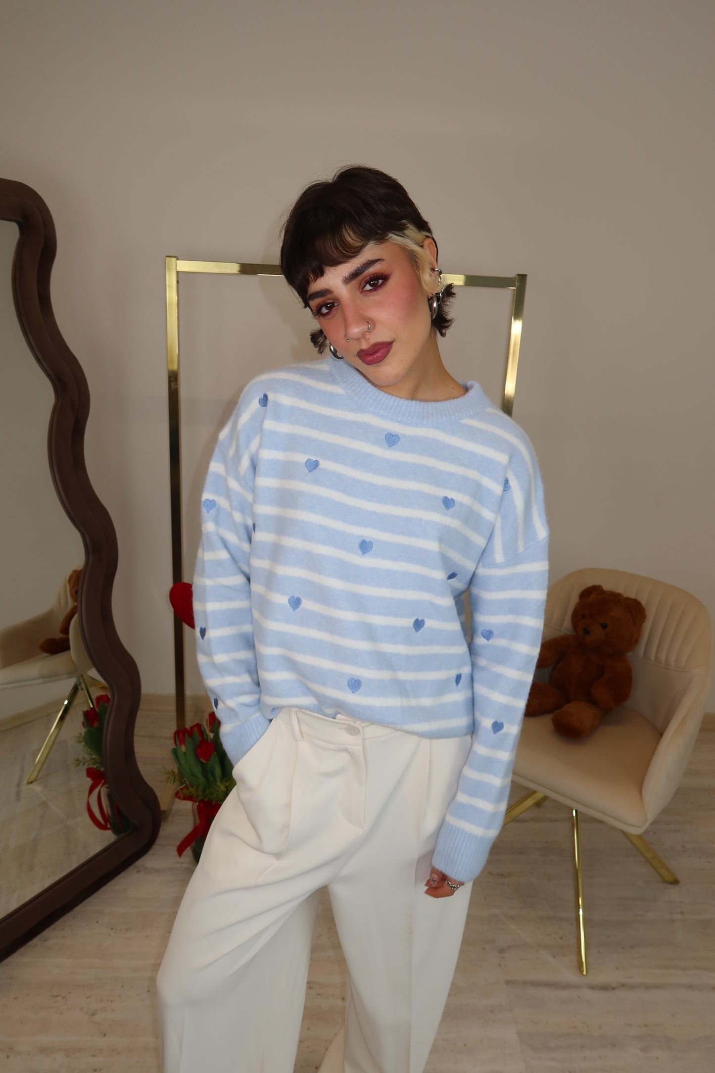 Maglione a Righe “Luv”