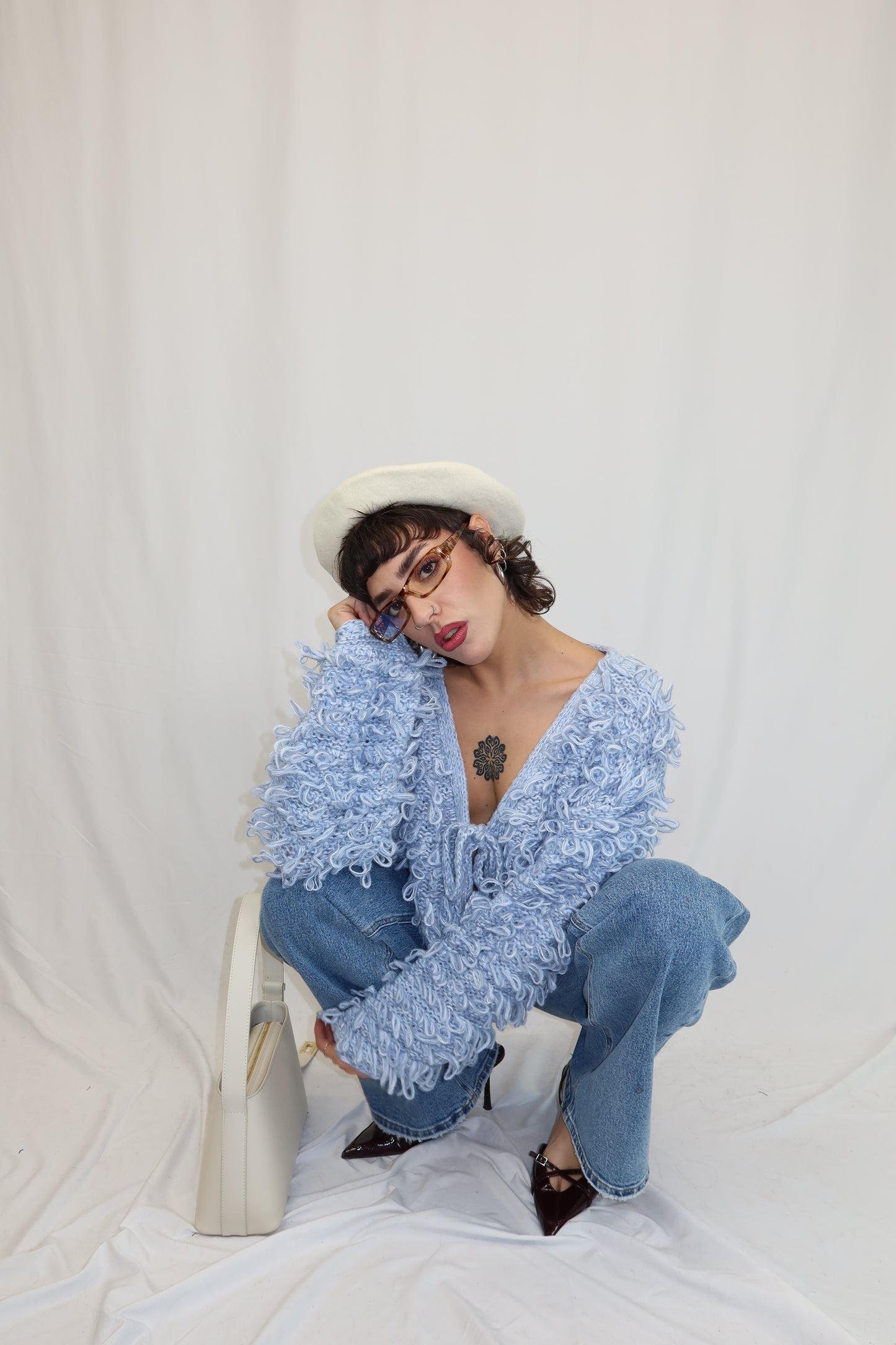 MAGLIONE LOOPY AZZURRO