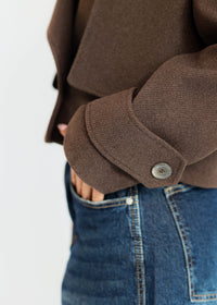 MILANO CROPPED COAT - BROWN