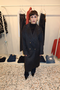 Cappotto grigio misto lana Save style J172835