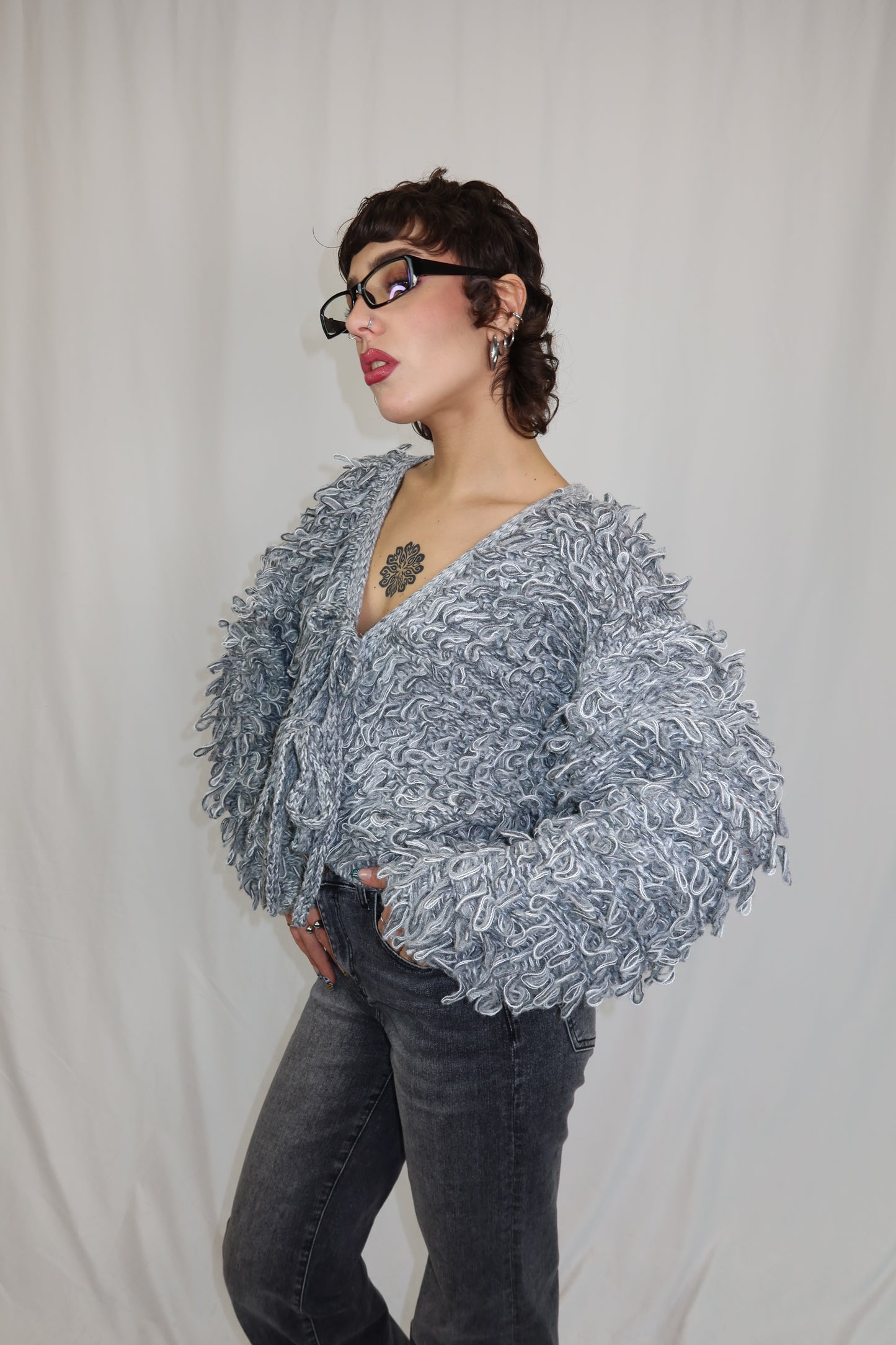 MAGLIONE LOOPY GRIGIO