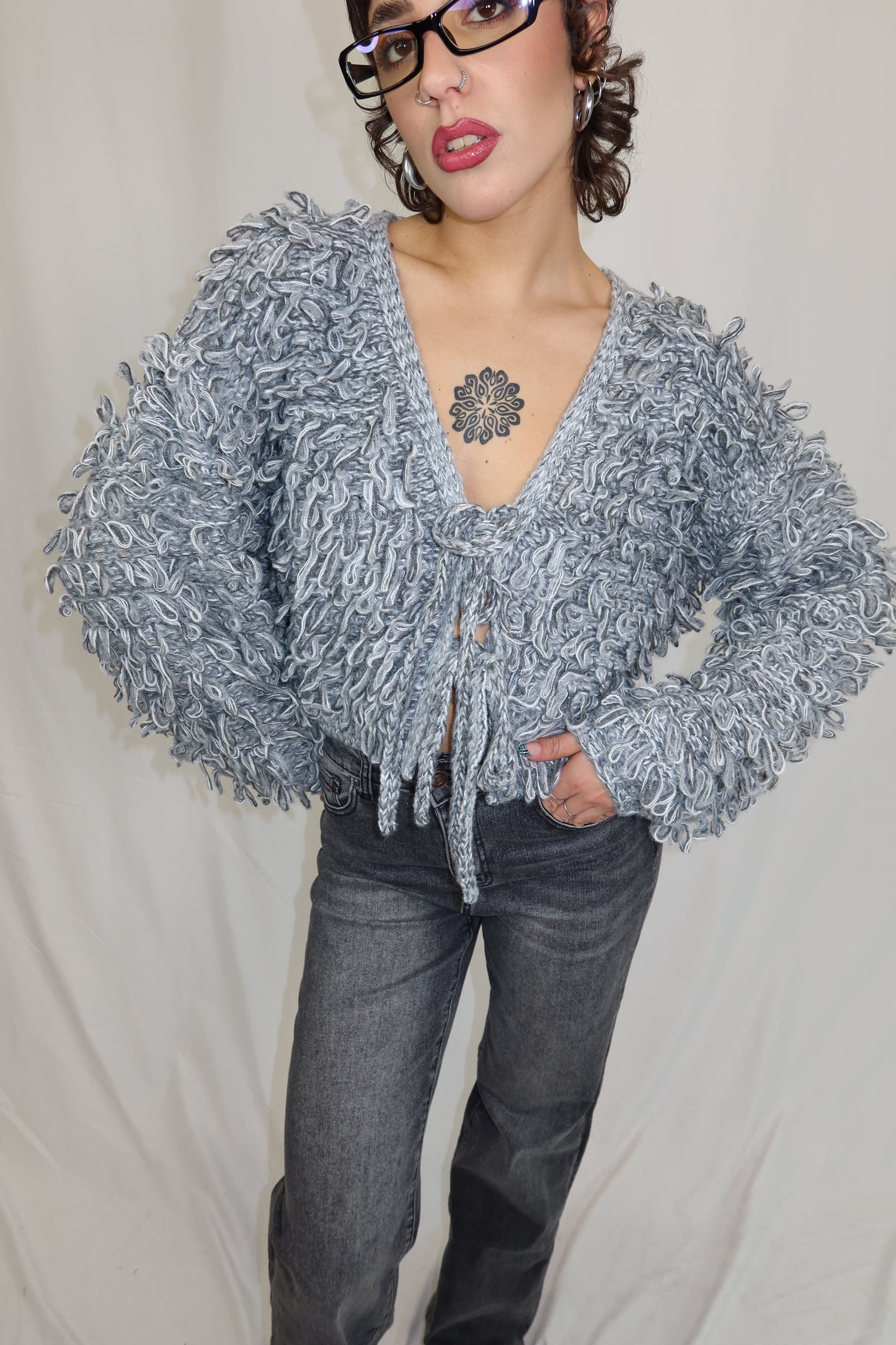 MAGLIONE LOOPY GRIGIO