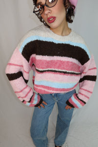MAGLIONE “STRIPE” ROSA