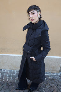 Piumino lungo nero 0B248015