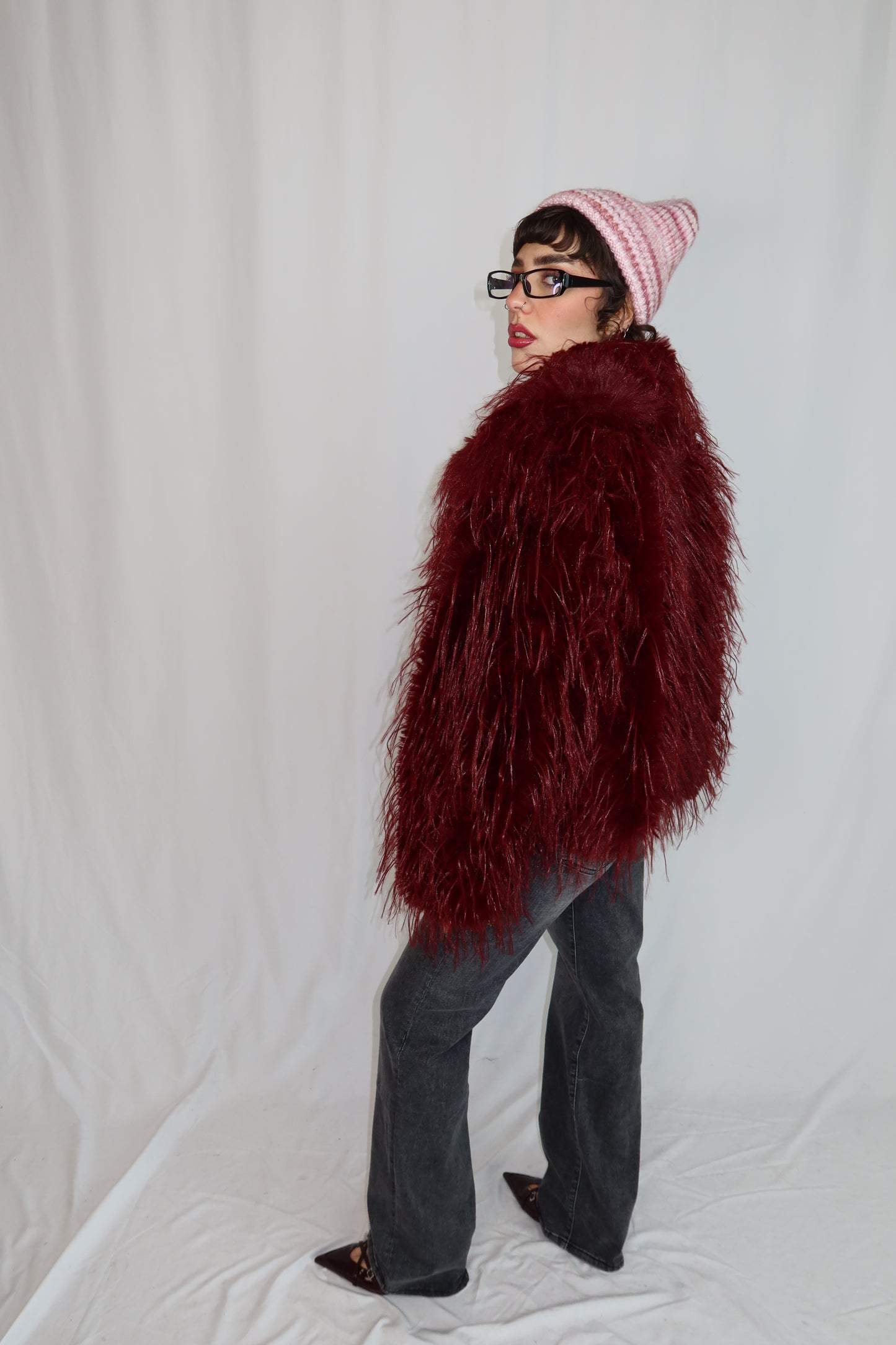 ECO PELLICCIA “LUXE FLUFF” BORDEAUX