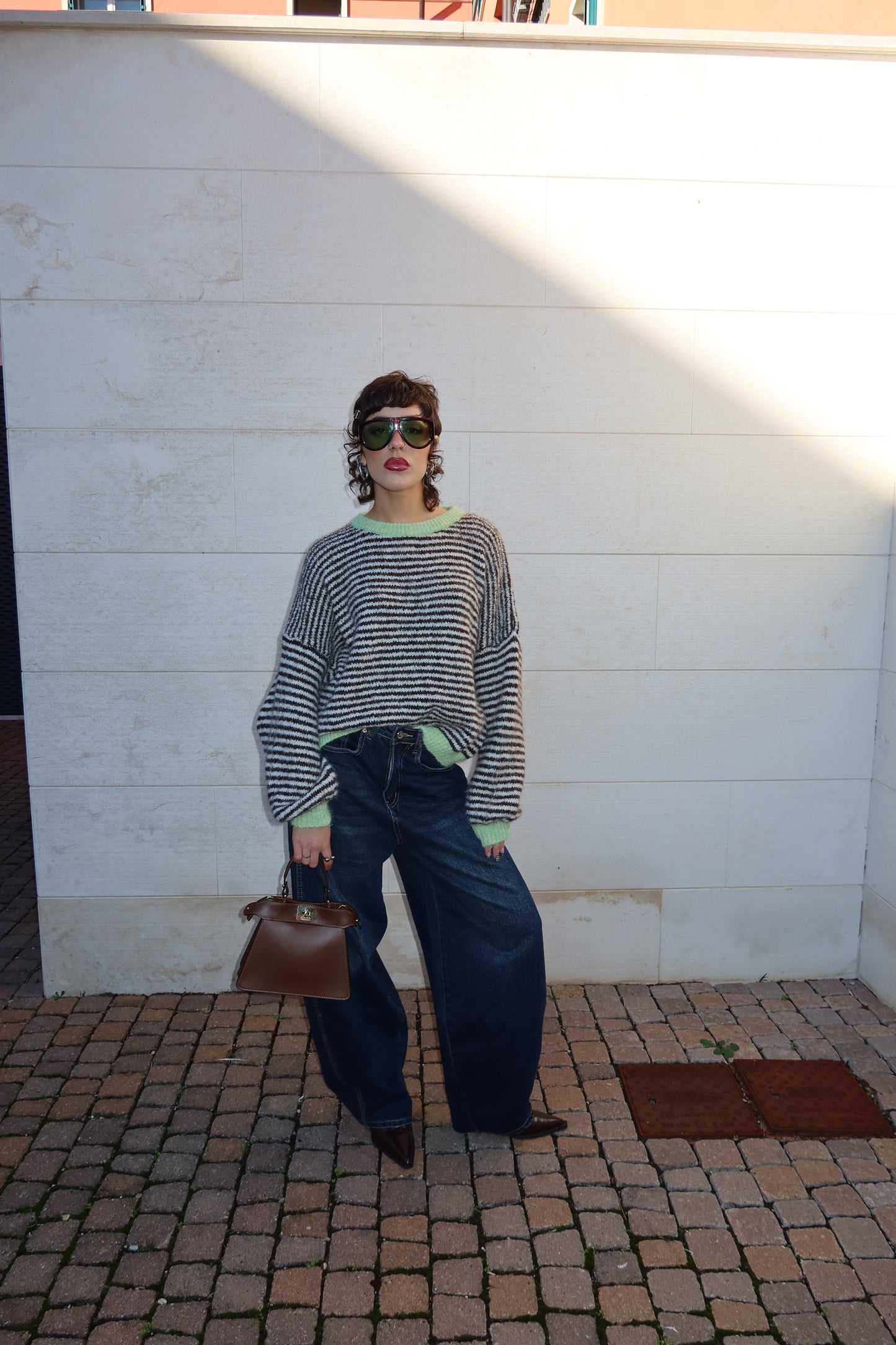 MAGLIONE OVERSIZE A RIGHE