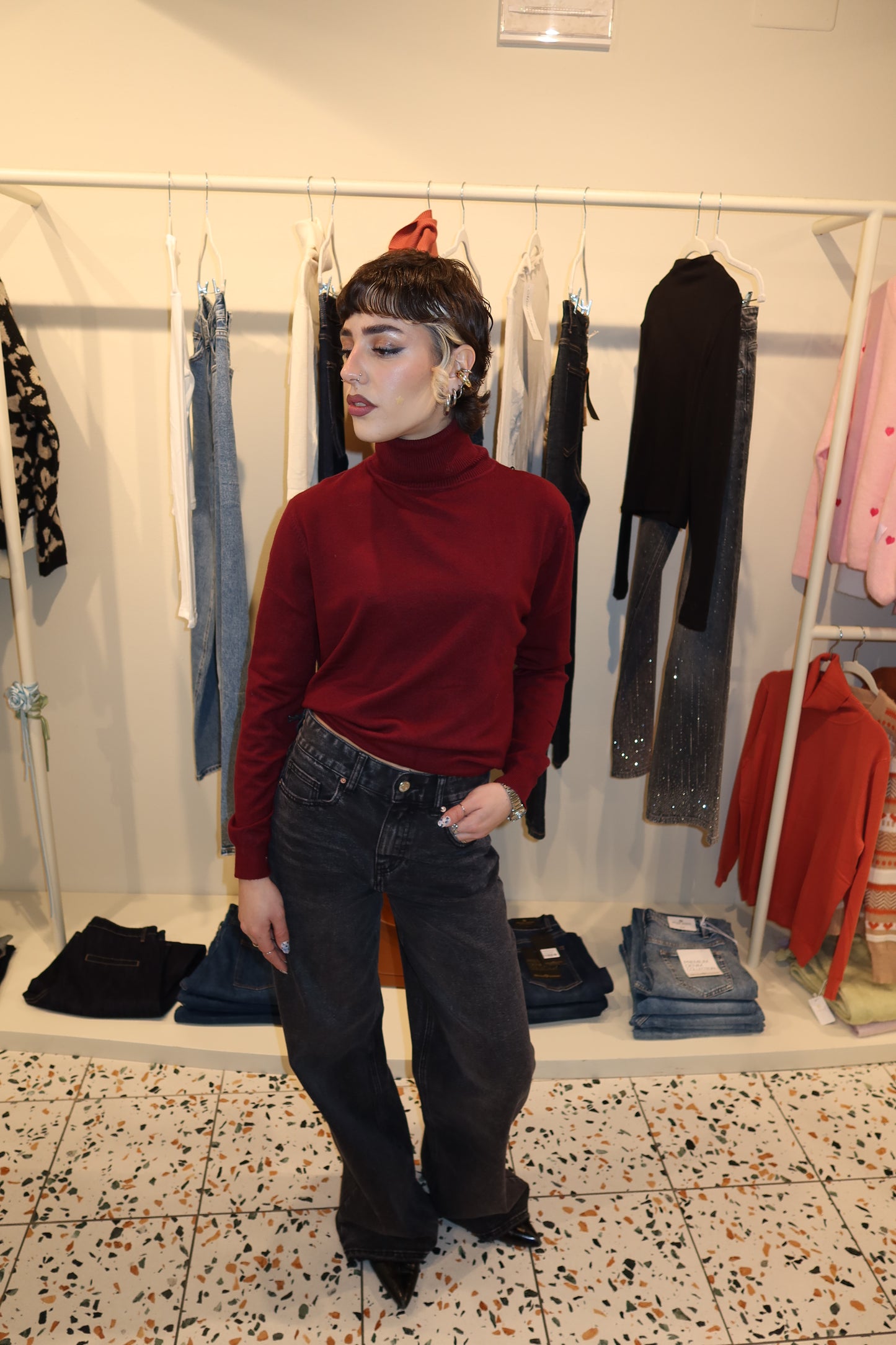 Maglia collo alto over OLGER T- 009/ L-9008