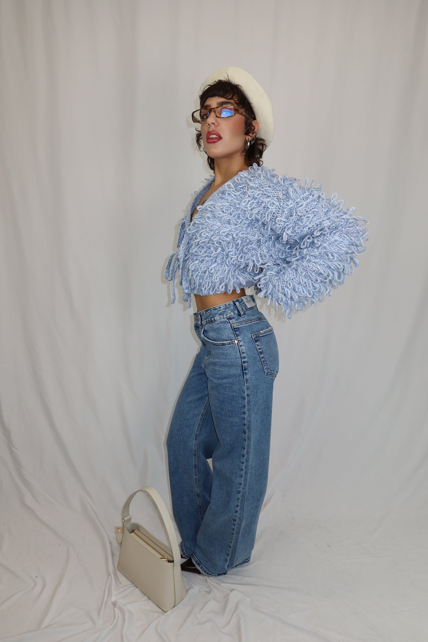 MAGLIONE LOOPY AZZURRO