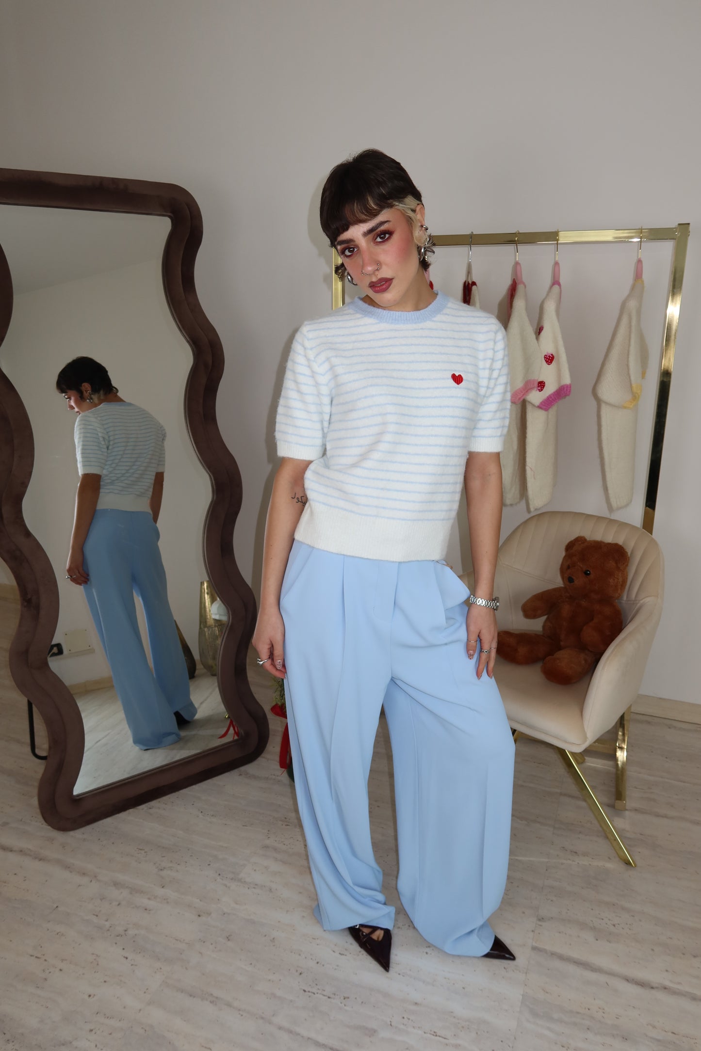 Maglioncino manica corta “Bisou”