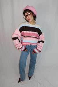 MAGLIONE “STRIPE” ROSA