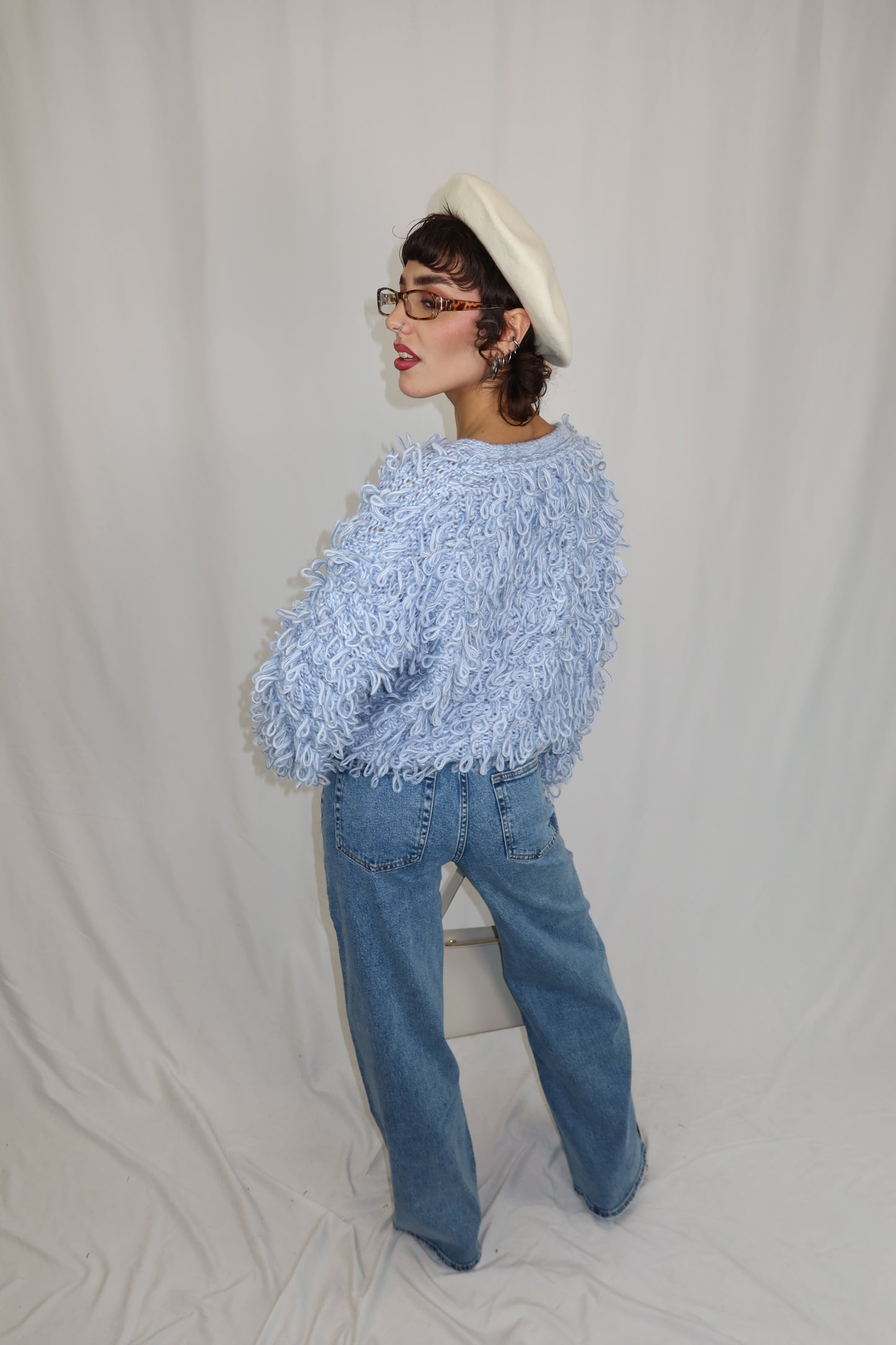 MAGLIONE LOOPY AZZURRO