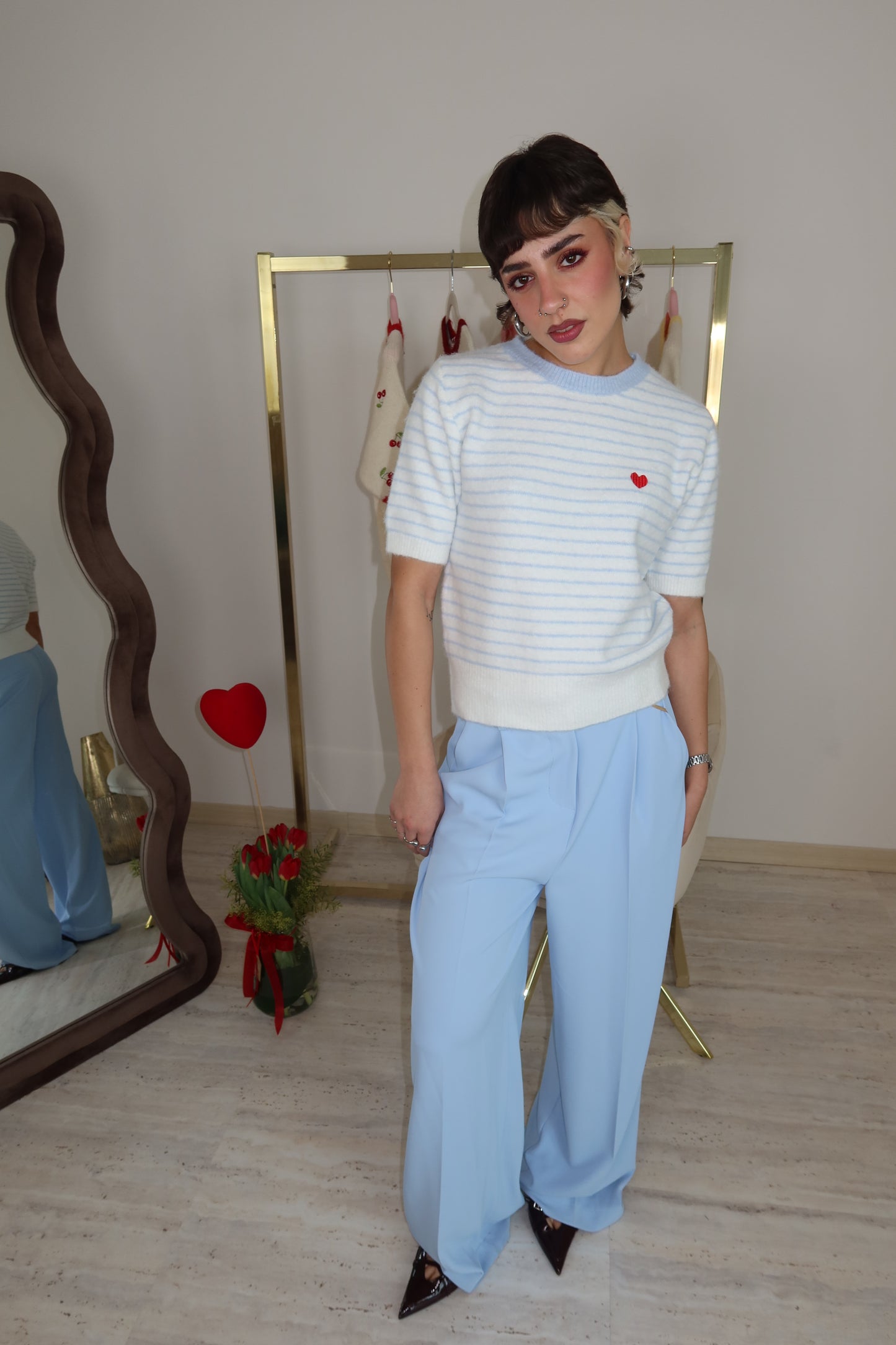 Maglioncino manica corta “Bisou”