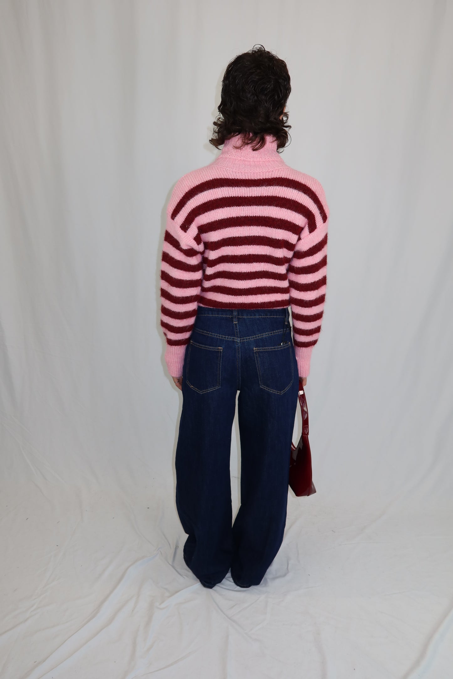 MAGLIONE CORTO COLLO ALTO- CANDY STRIPE