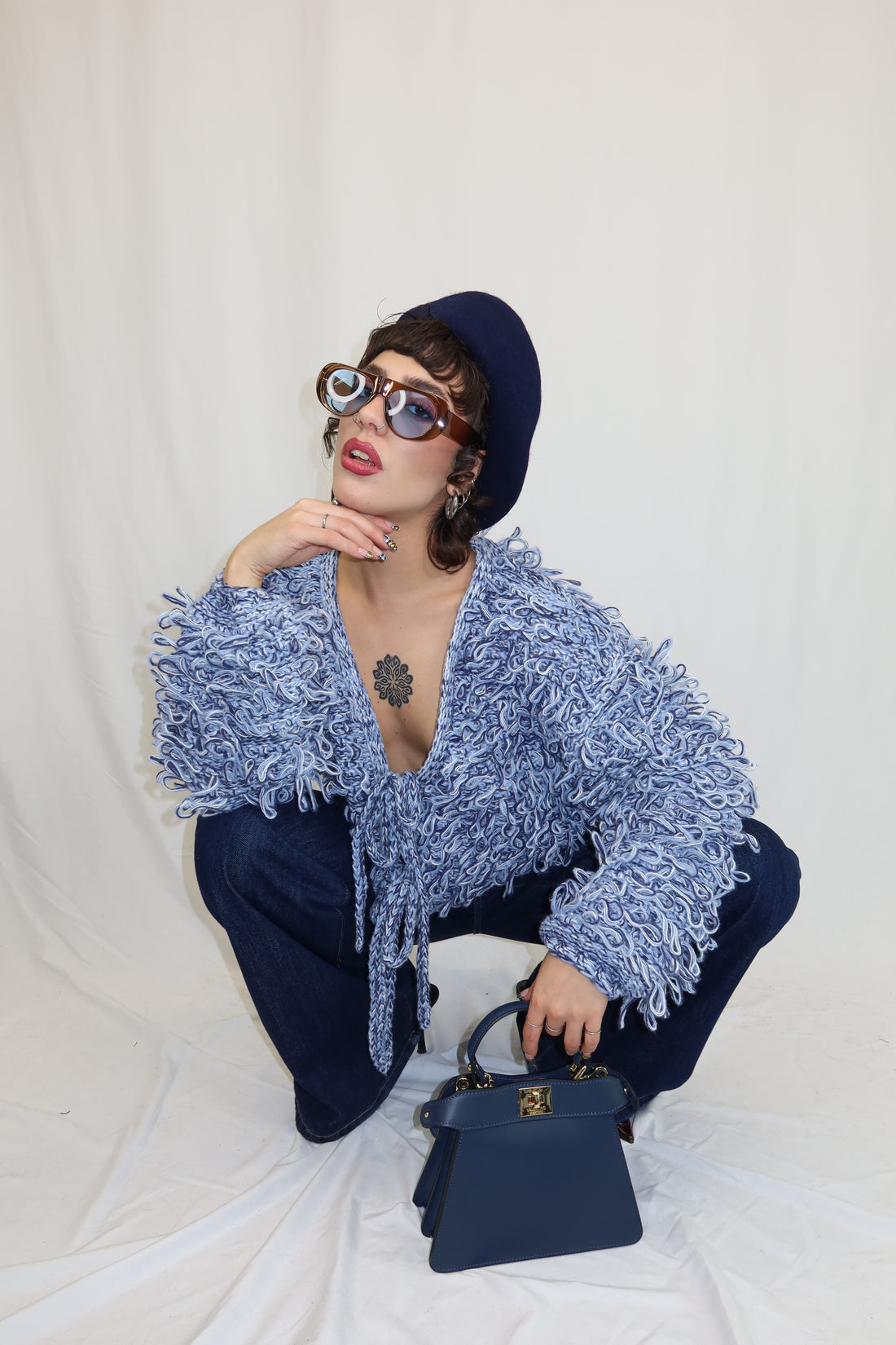 MAGLIONE LOOPY BLU