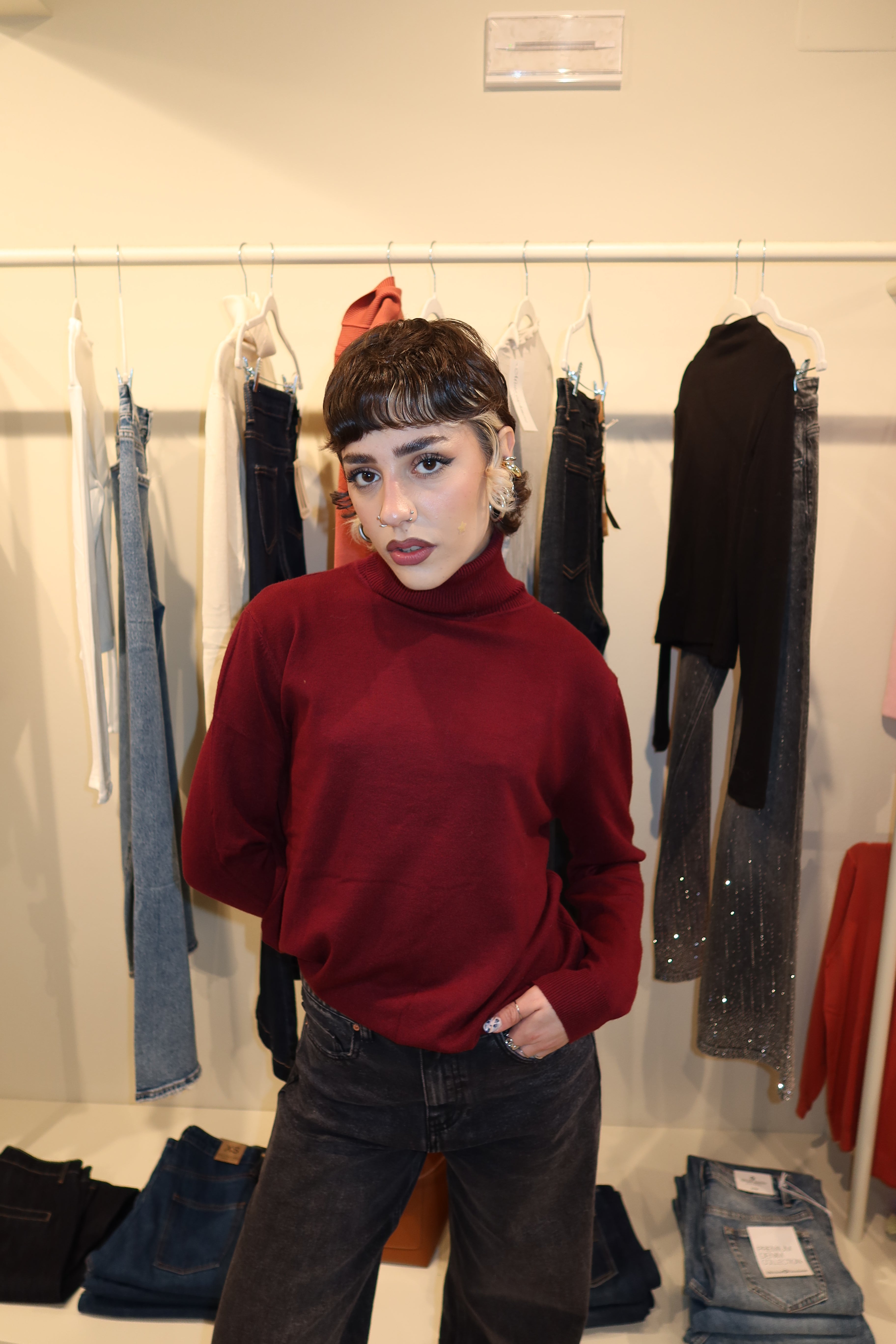 Maglia collo alto over OLGER T- 009/ L-9008