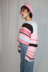 MAGLIONE “STRIPE” ROSA