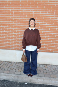 FELPA OVERSIZE “SOHO CLUB” MARRONE