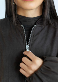 BOMBER SUEDE — BROWN