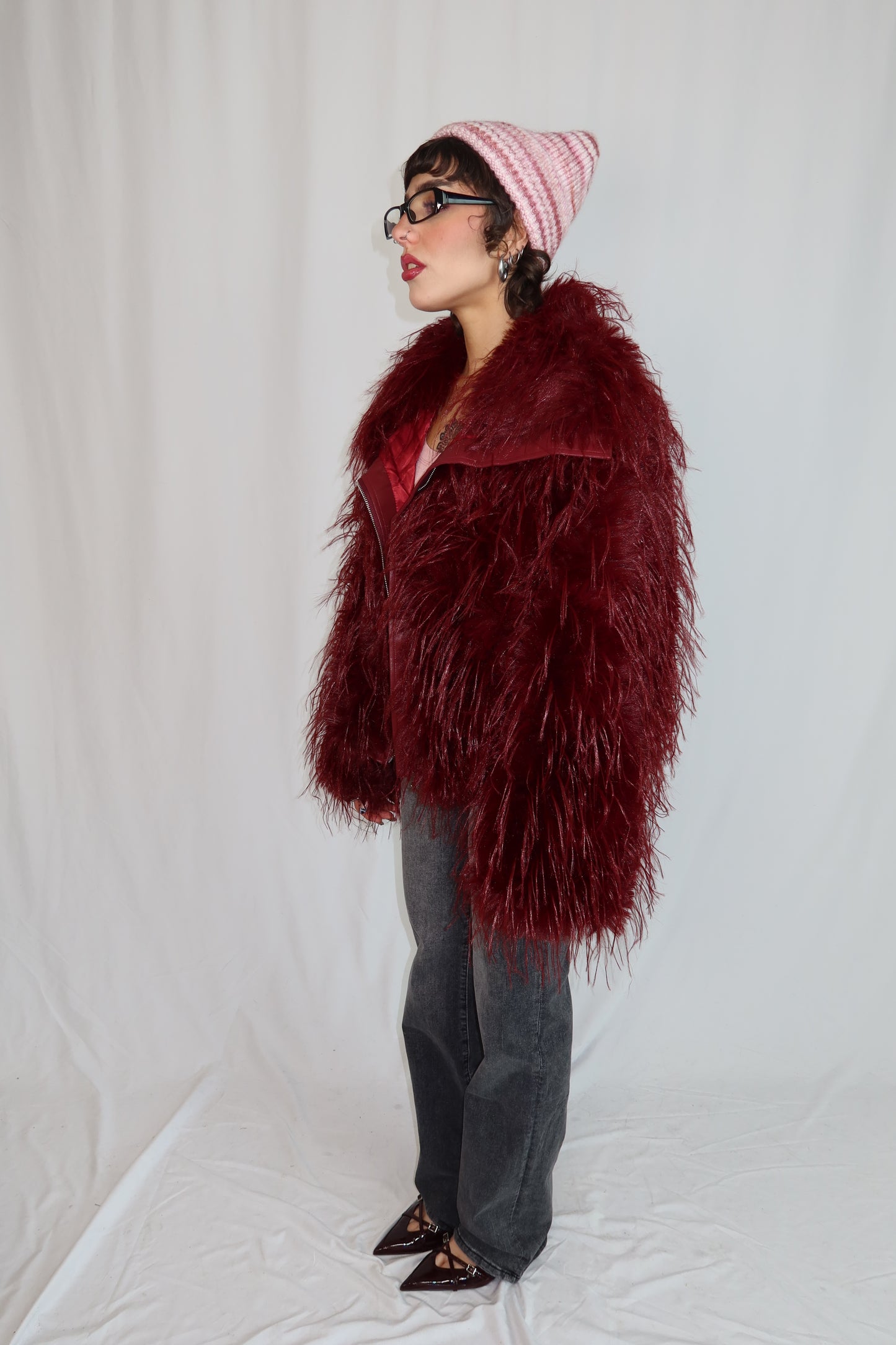 ECO PELLICCIA “LUXE FLUFF” BORDEAUX