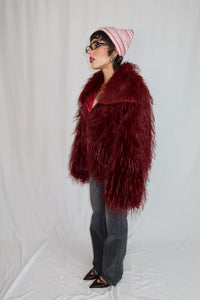 ECO PELLICCIA “LUXE FLUFF” BORDEAUX