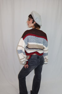 MAGLIONE “STRIPE” MARRONE