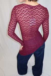 TOP LACE TWIST BORDEAUX