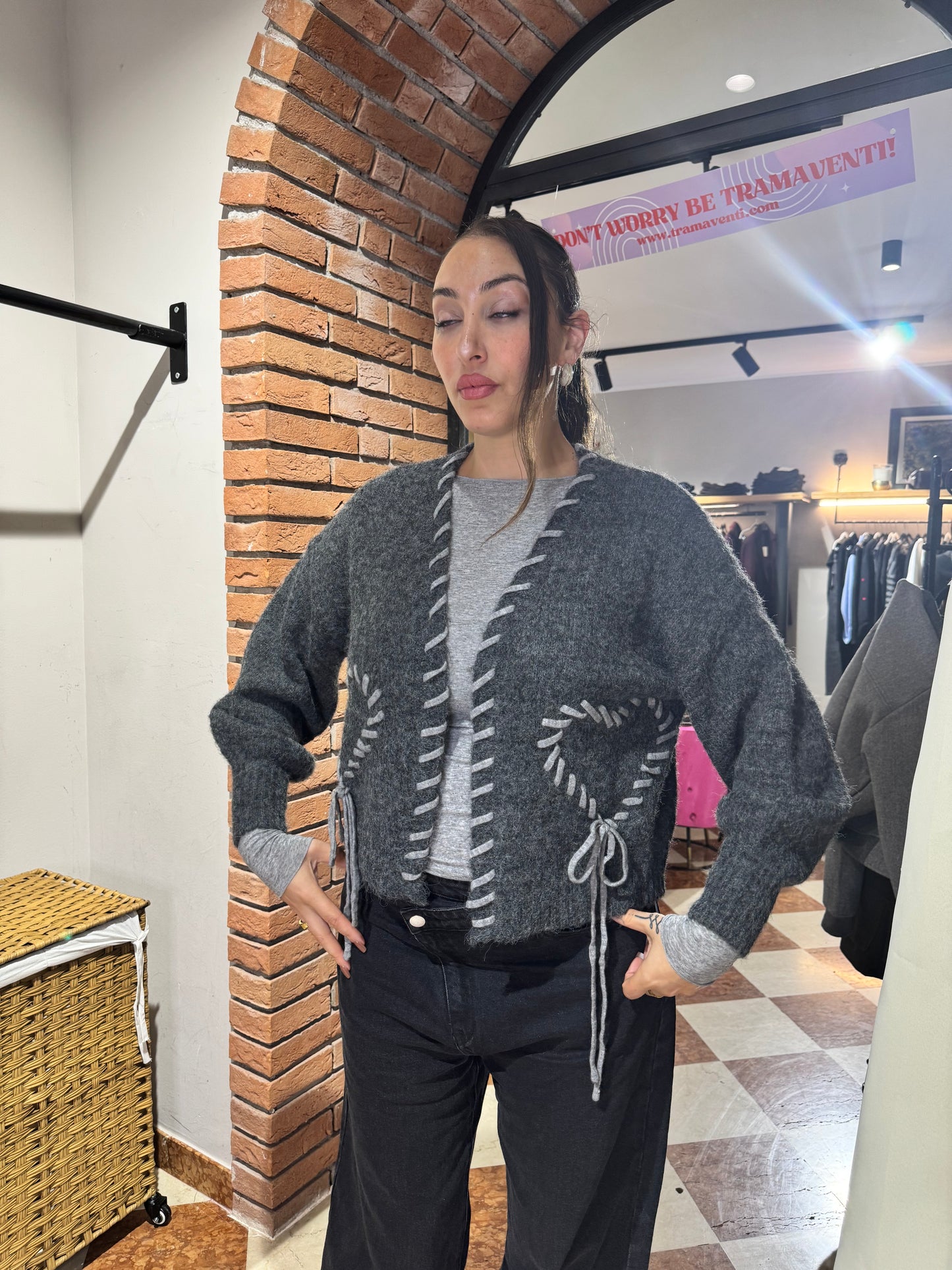 Cardigan intreccio AD64802