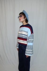 MAGLIONE “STRIPE” BLU