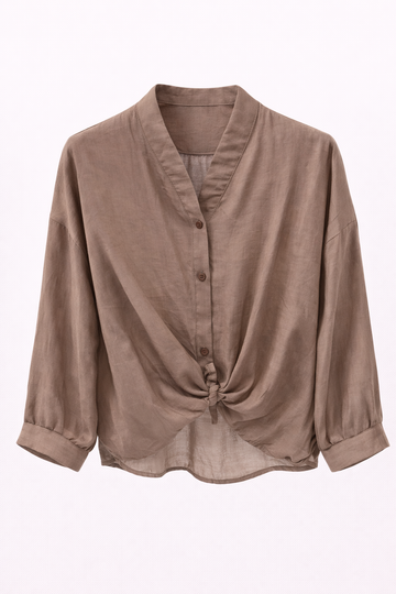 Camicia “Nodo chic” tinta unita Karina
7008