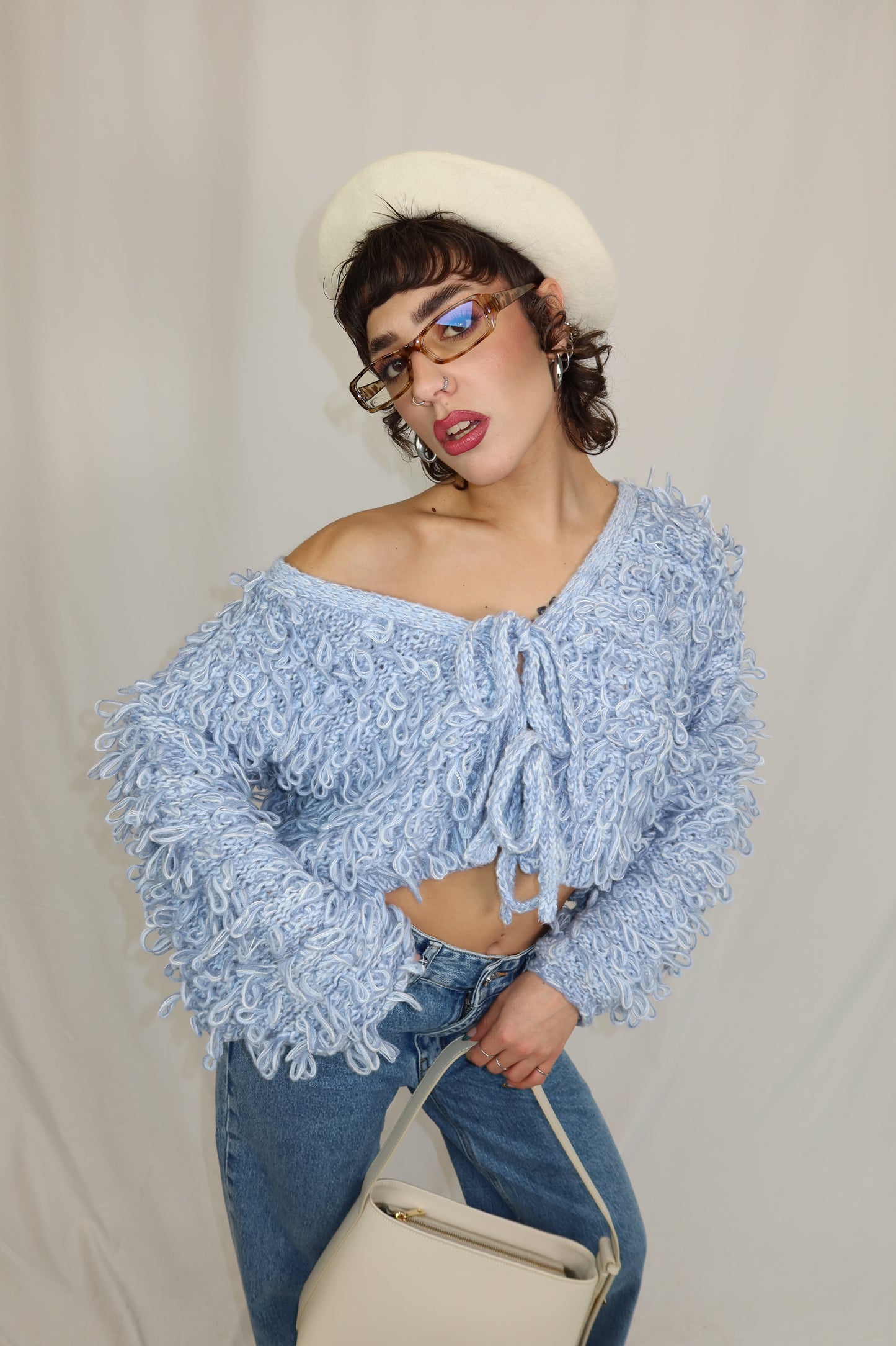 MAGLIONE LOOPY AZZURRO