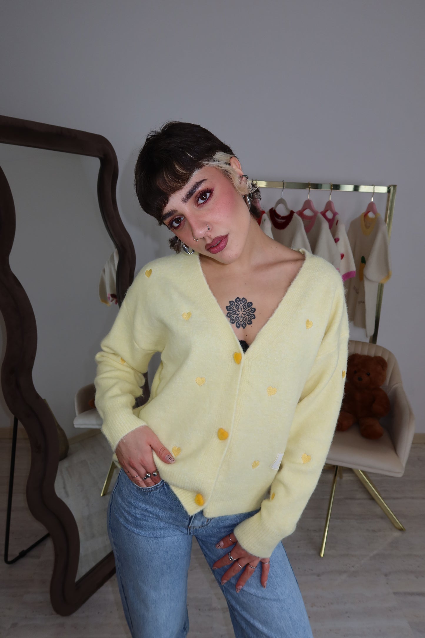 Cardigan “Valentina” Giallo