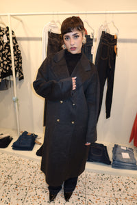 Cappotto grigio misto lana Save style J172835