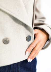 MILANO CROPPED COAT - SOFT GREY