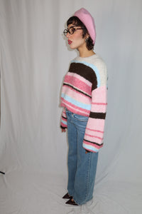 MAGLIONE “STRIPE” ROSA