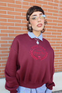 FELPA OVERSIZE “SOHO CLUB” BORDEAUX