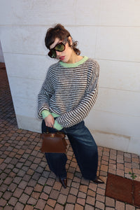 MAGLIONE OVERSIZE A RIGHE