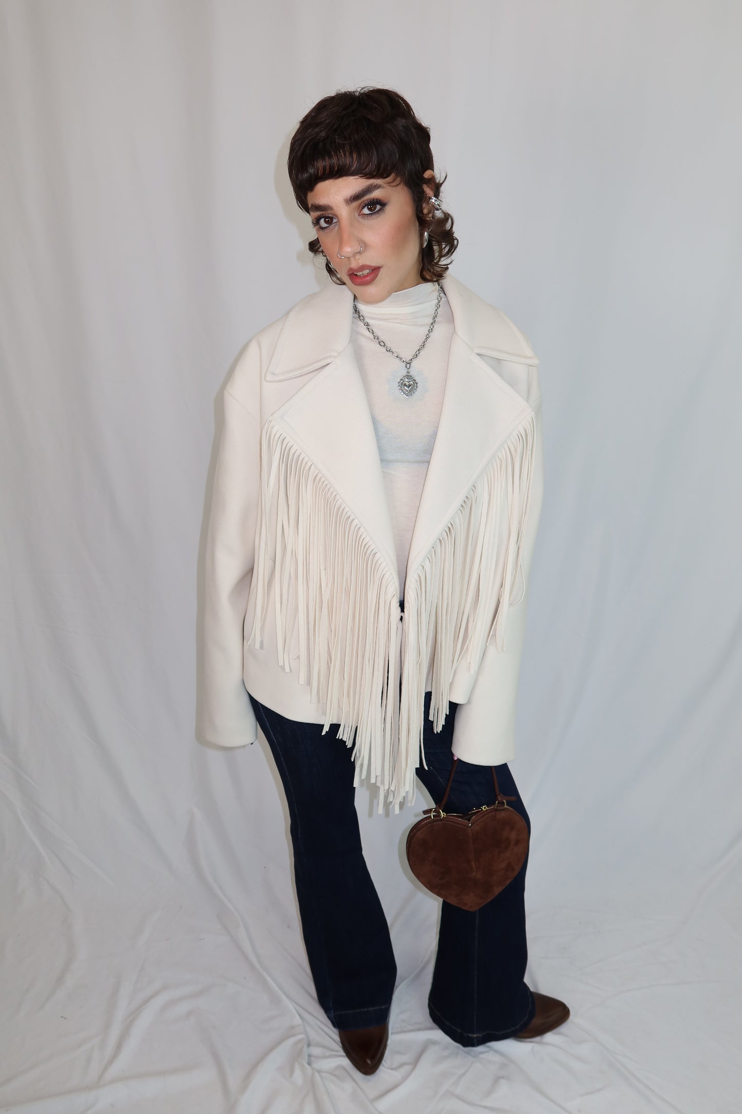 GIACCA FRANGE “IVORY WEST”