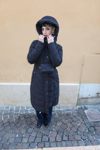 Piumino lungo nero 0B248015