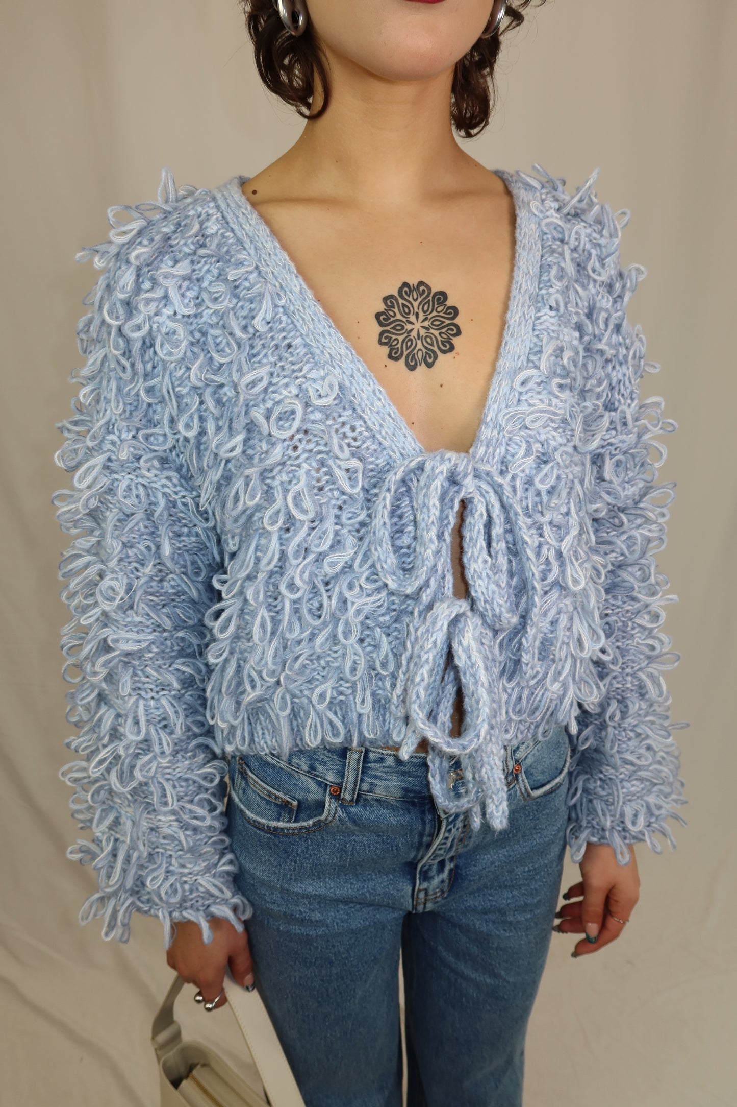 MAGLIONE LOOPY AZZURRO