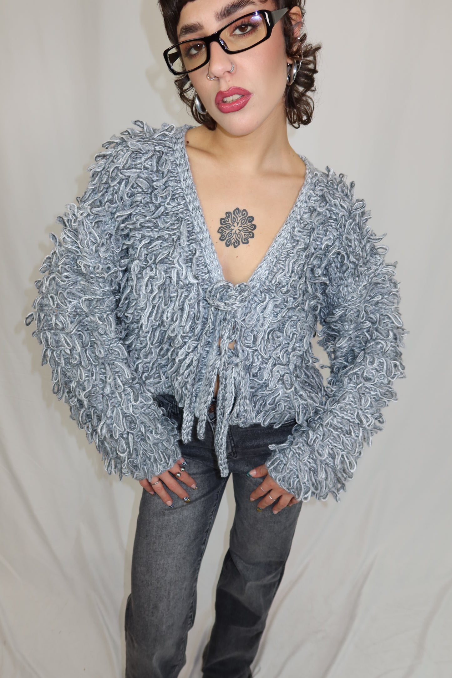 MAGLIONE LOOPY GRIGIO