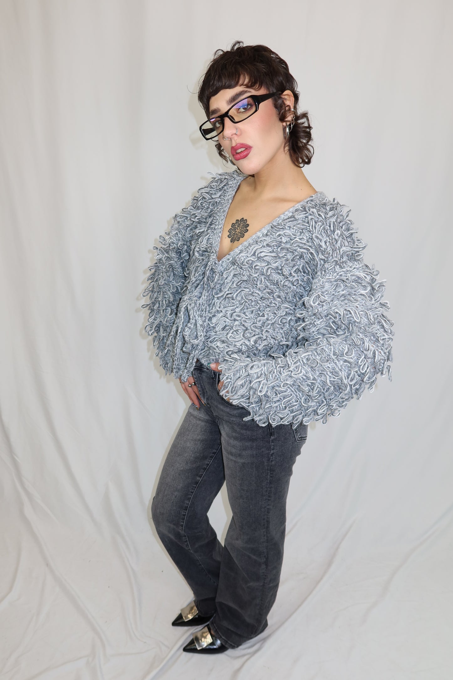 MAGLIONE LOOPY GRIGIO