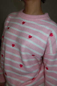 Maglione a Righe  “Pink Luv”