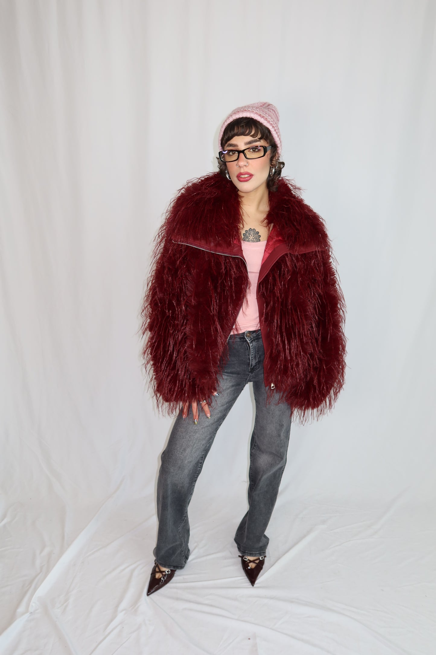 ECO PELLICCIA “LUXE FLUFF” BORDEAUX