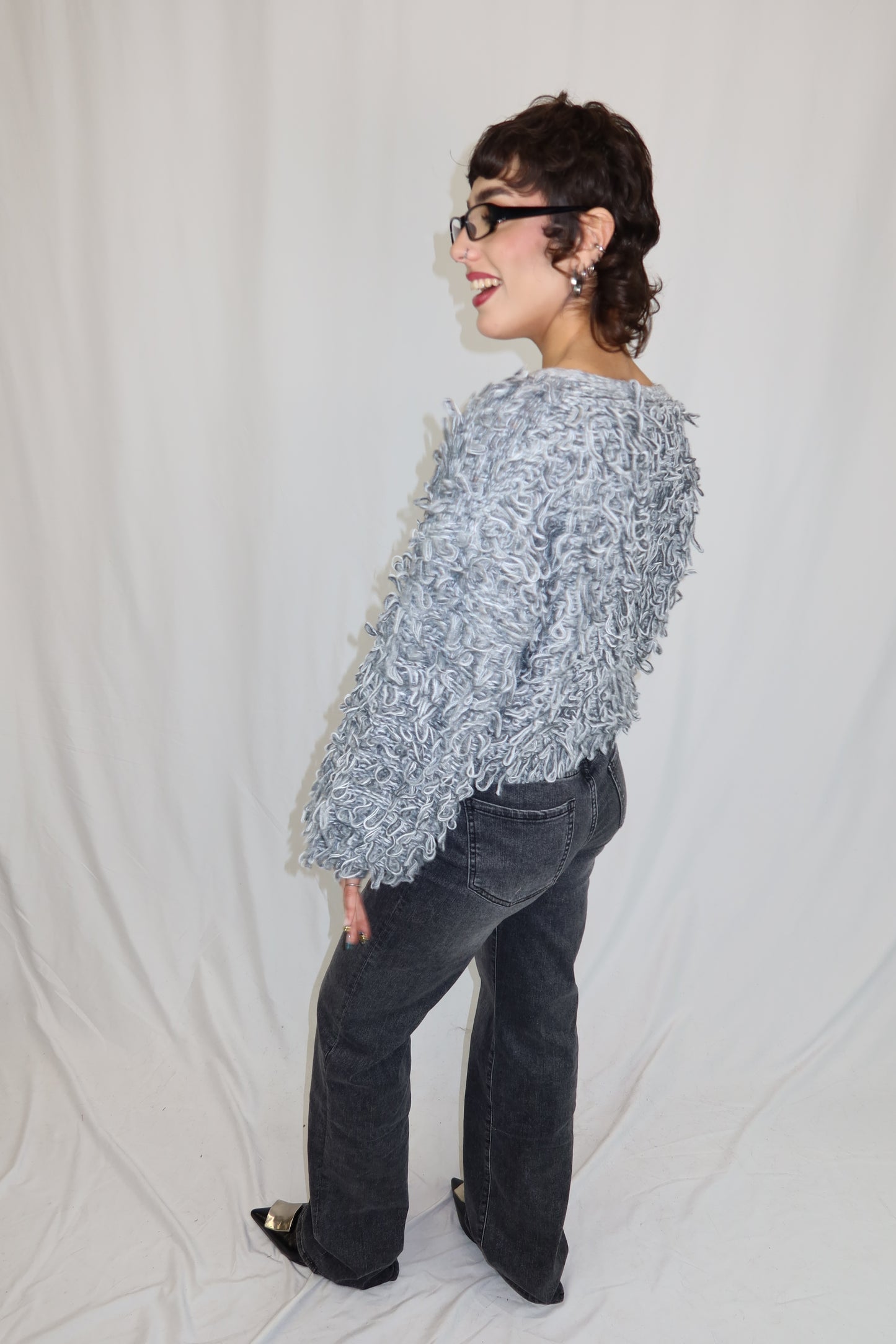 MAGLIONE LOOPY GRIGIO