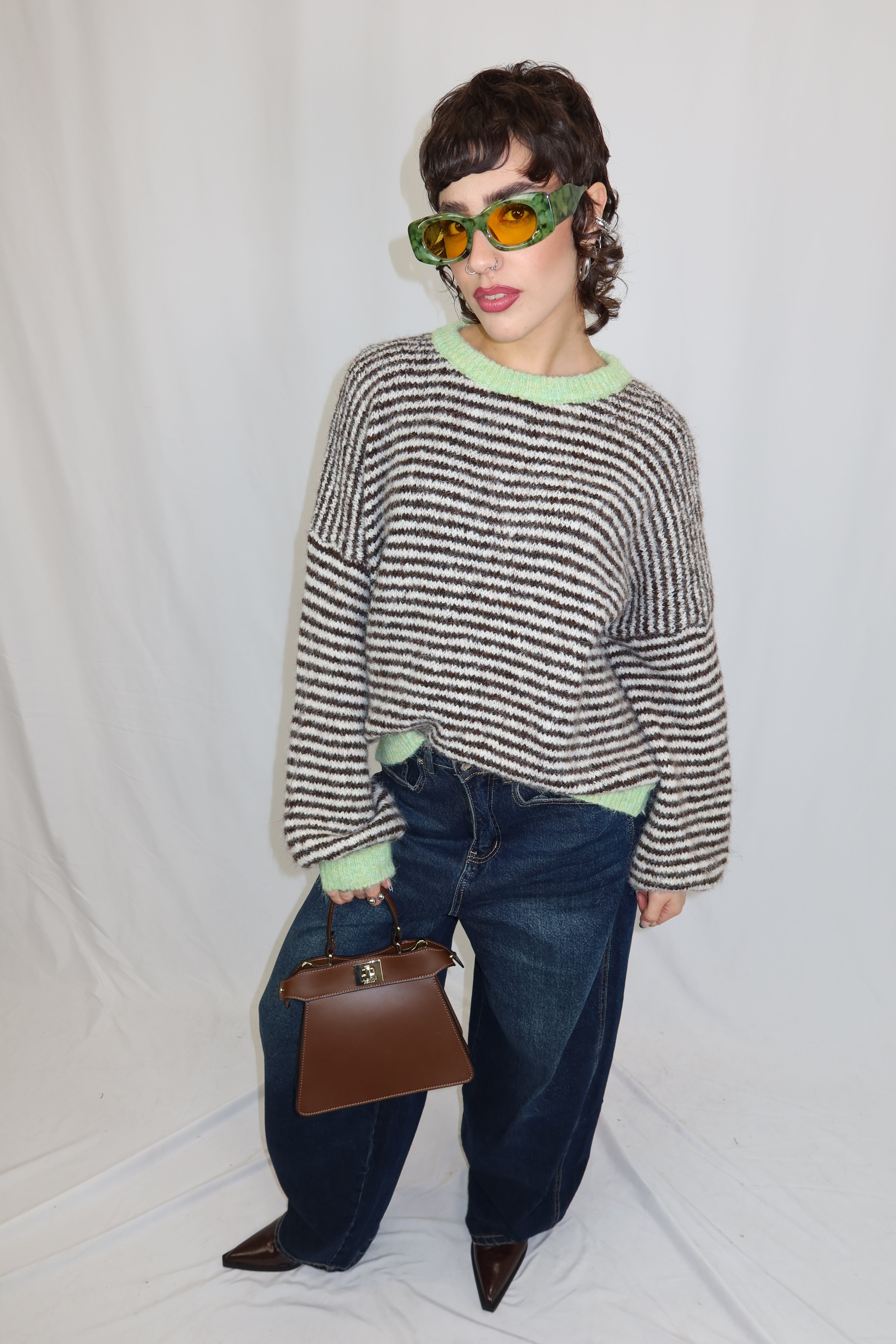 MAGLIONE OVERSIZE A RIGHE