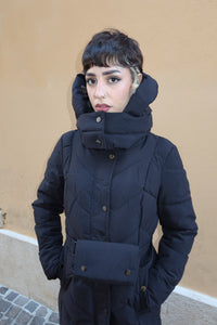 Piumino lungo nero 0B248015