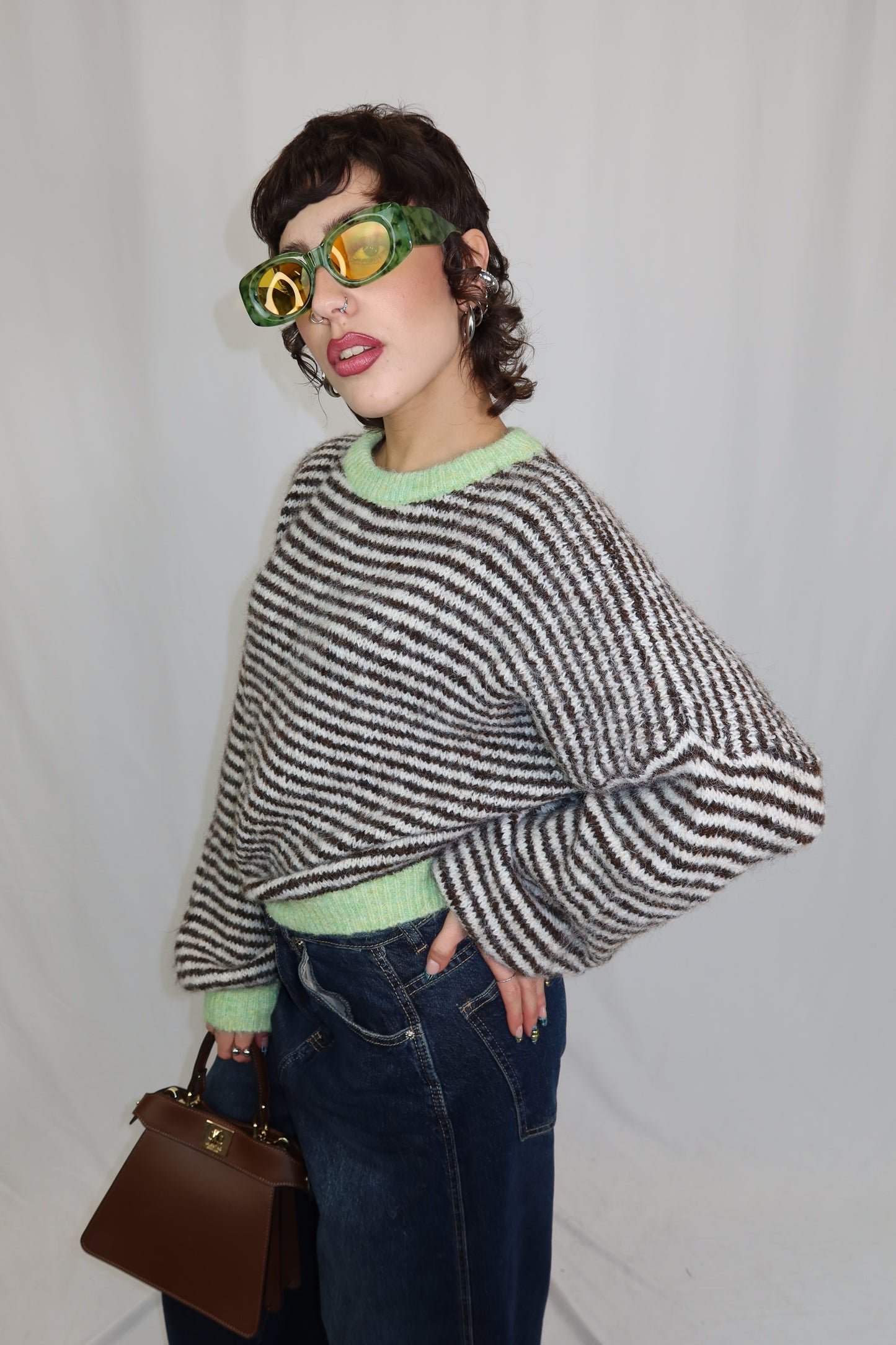 MAGLIONE OVERSIZE A RIGHE