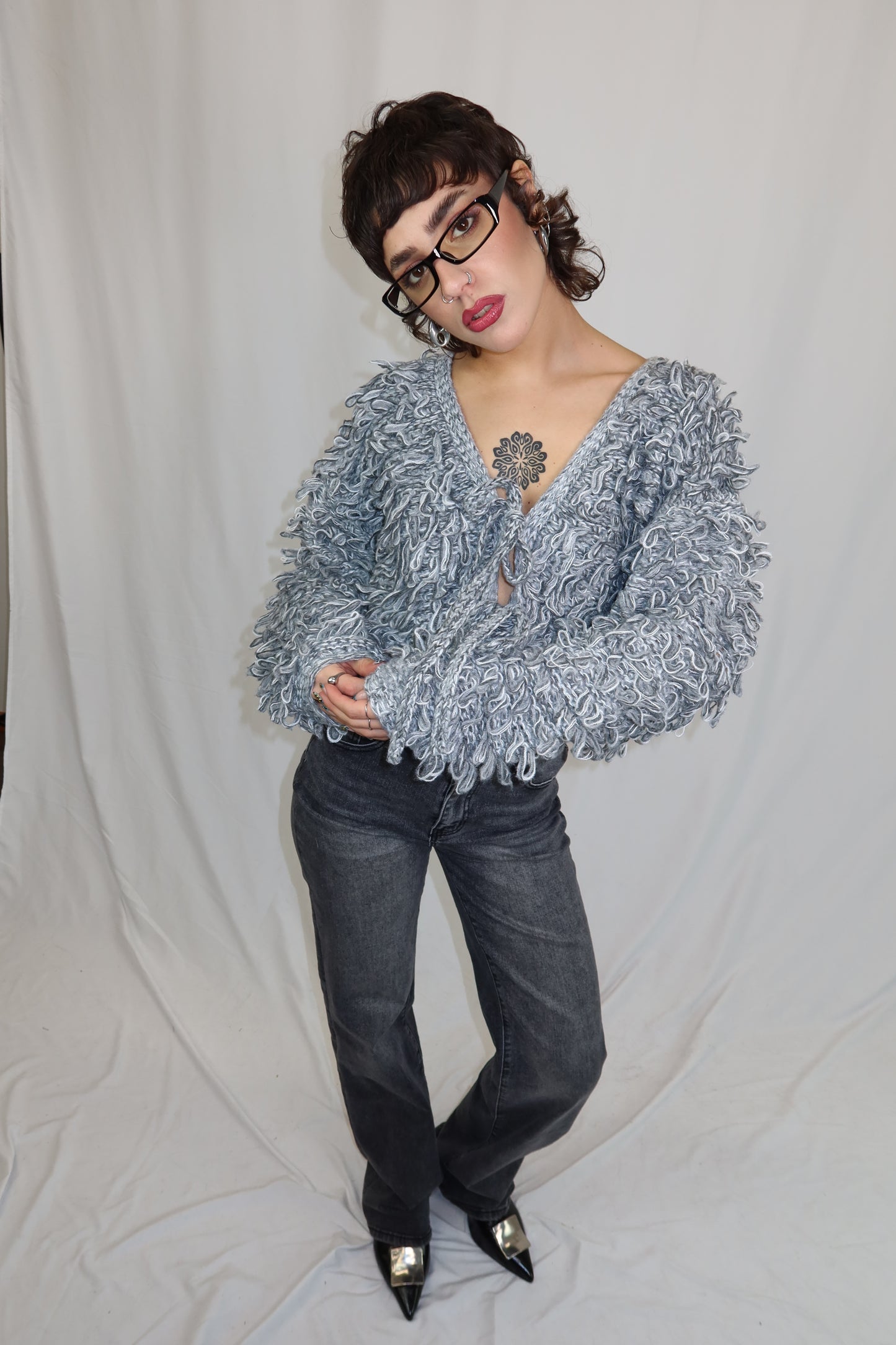 MAGLIONE LOOPY GRIGIO