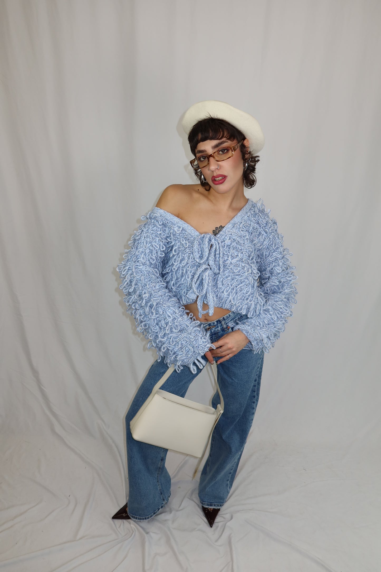 MAGLIONE LOOPY AZZURRO