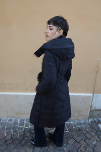 Piumino lungo nero 0B248015